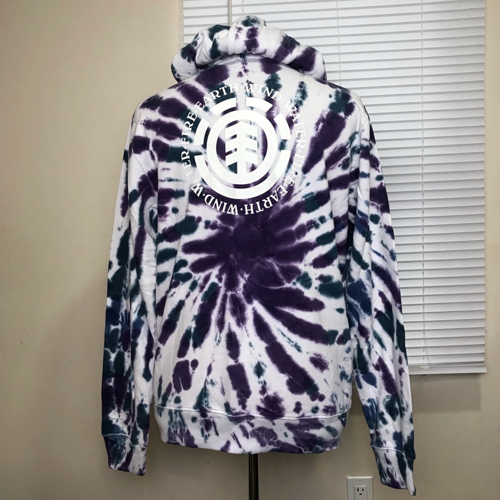 Element Seal BP TD Hoodie Men’s Sz L Tie Dye Multicolor Kangaroo Pocket Pullover - Picture 13 of 16